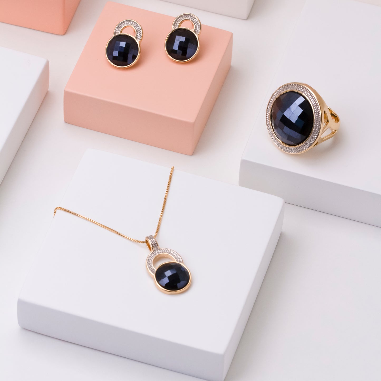 Bague Plaqué Or Et Rhodium Blanc