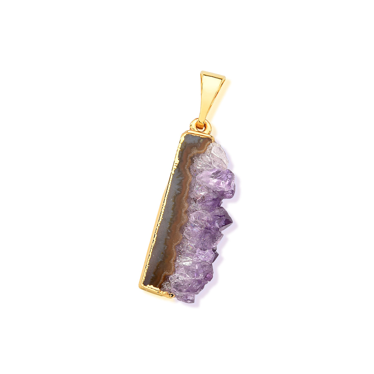 Pendentif en géode naturelle