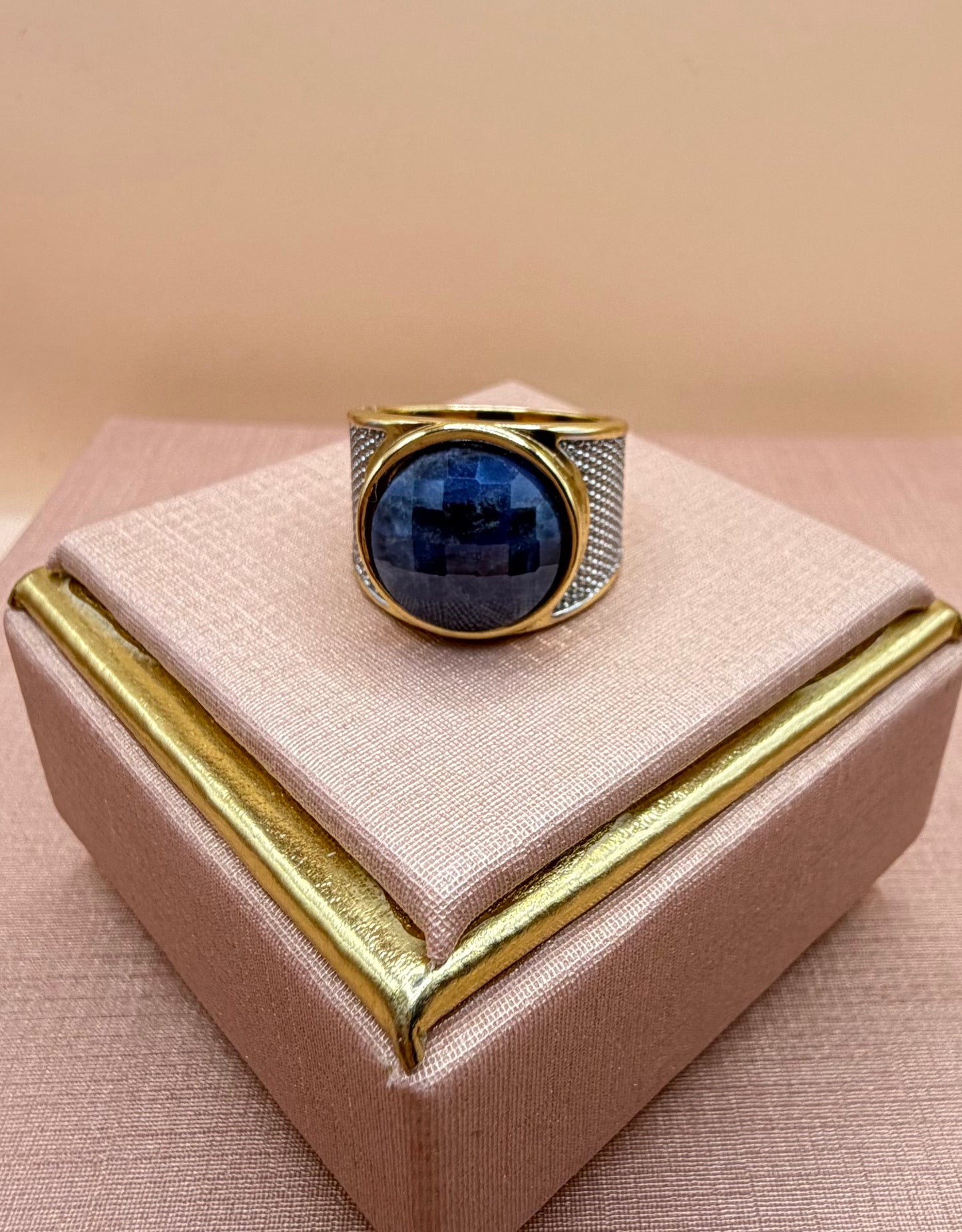 Bague Plaqué Or Et Rhodium Blanc