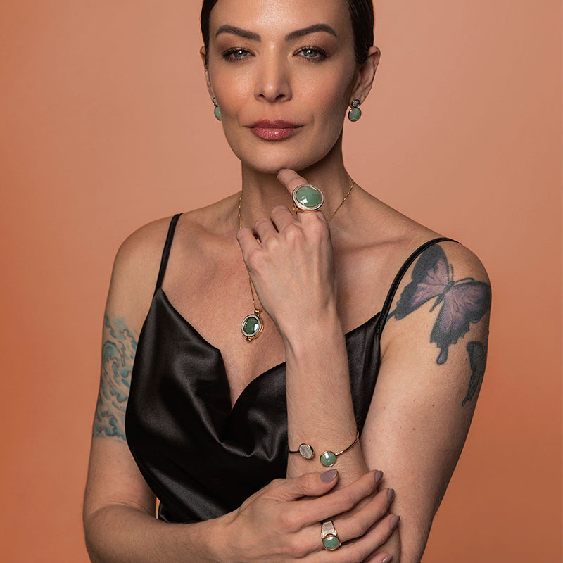 Bague Plaqué Or Et Rhodium Blanc