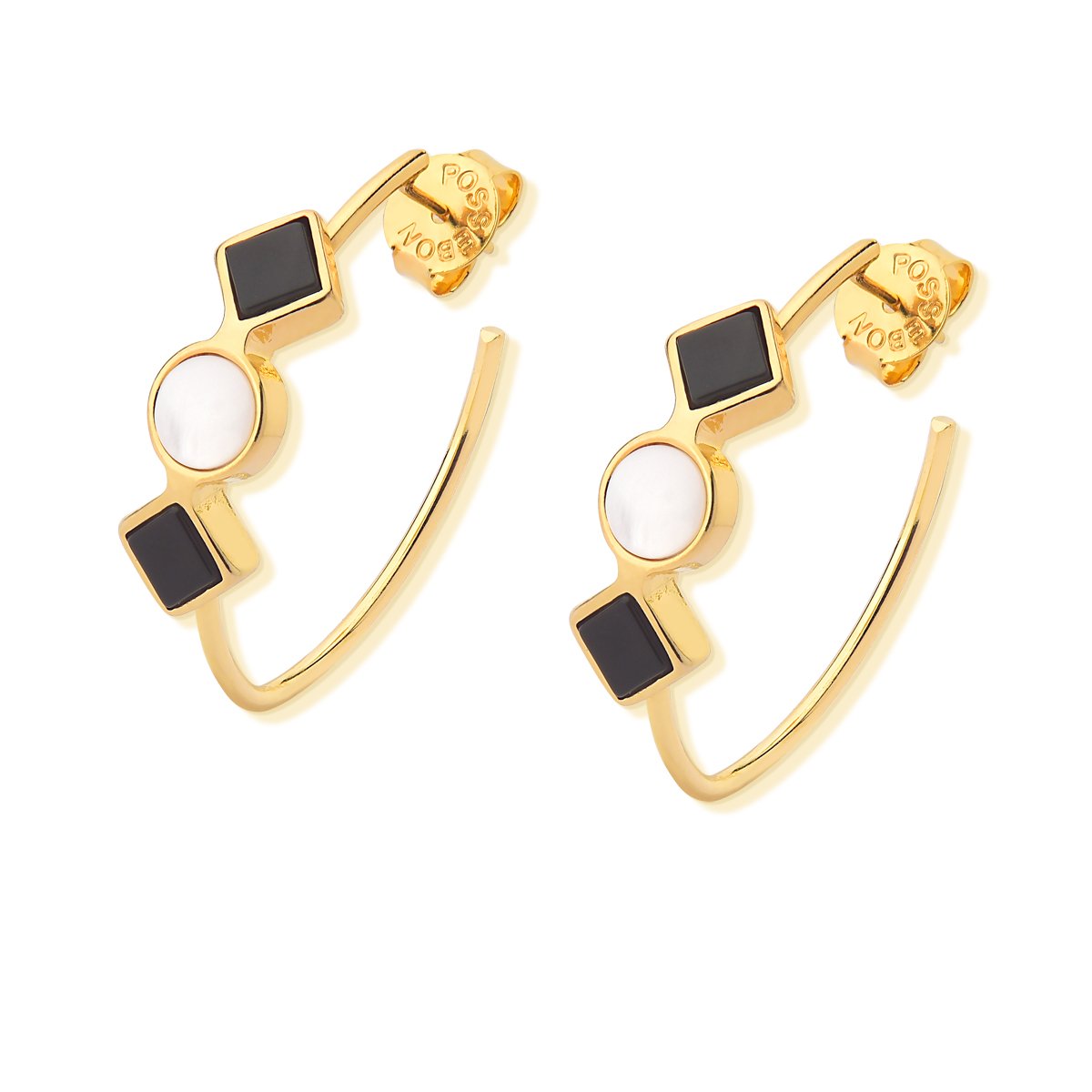 Vergoldeter Creolen-Ohrring