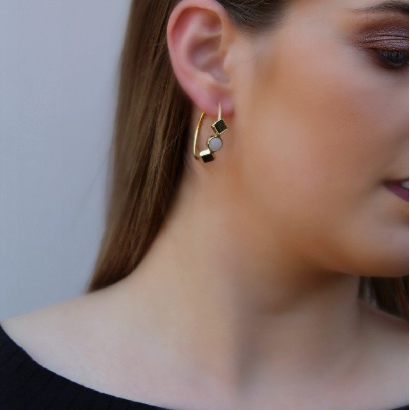 Vergoldeter Creolen-Ohrring