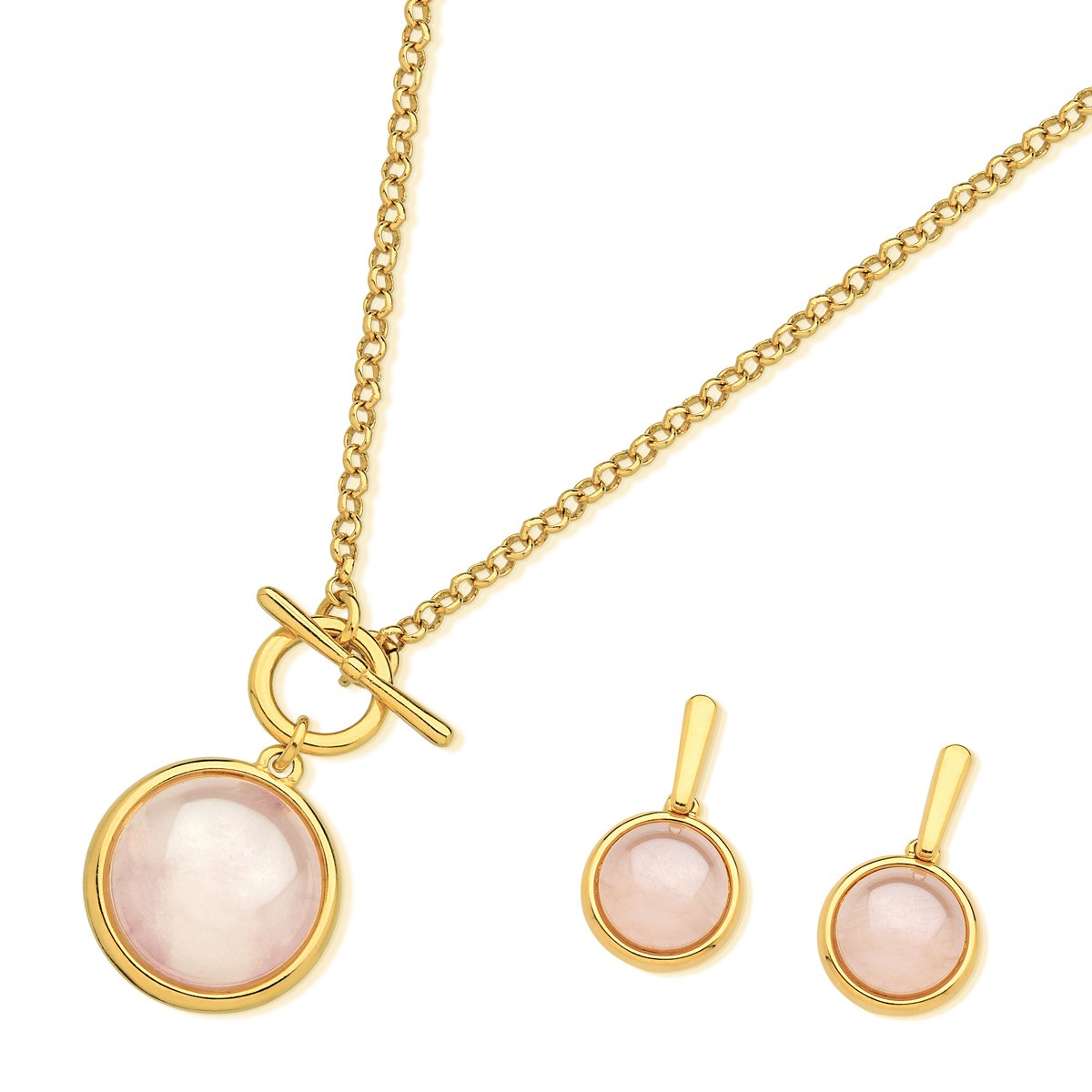 Titre: Parure plaquée or avec effet nacré