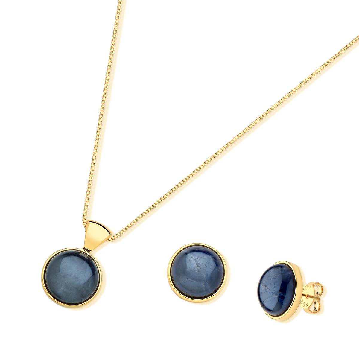 Parure plaquée or avec effet nacré