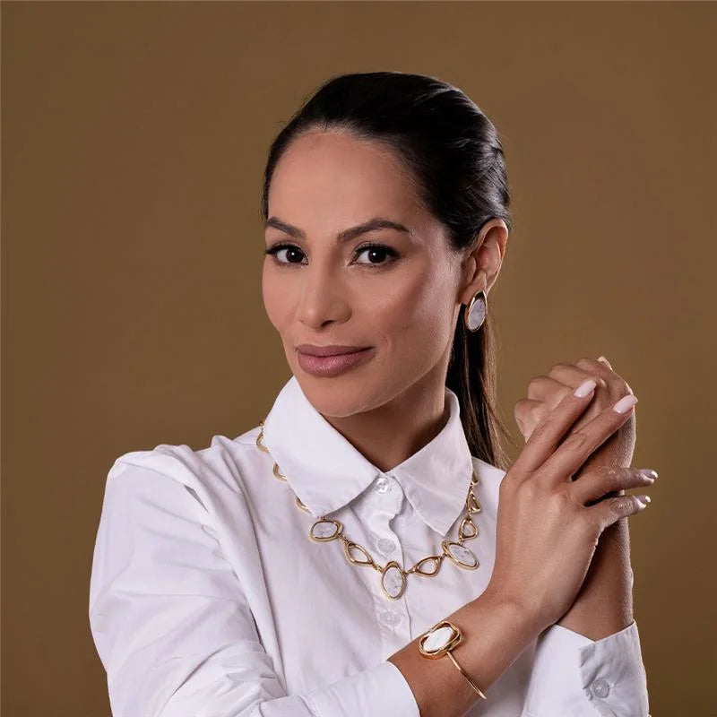 Parure plaquée or avec pierres