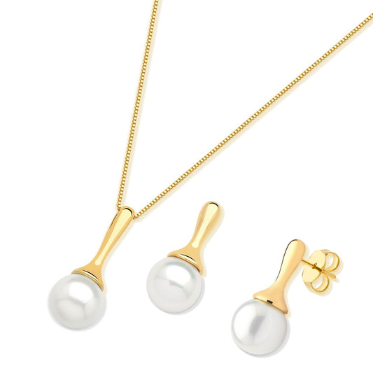 Ensemble radiant avec gemme sphérique et touche dorée