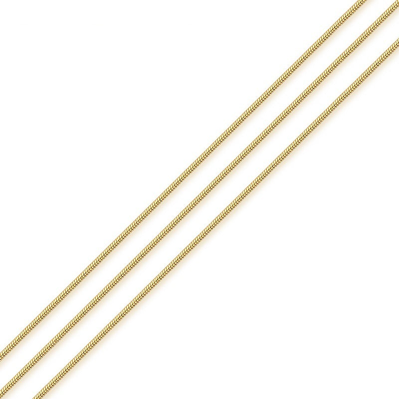 Chaîne Snake plaquée or 1.0mm – 60cm + 7cm d’extension