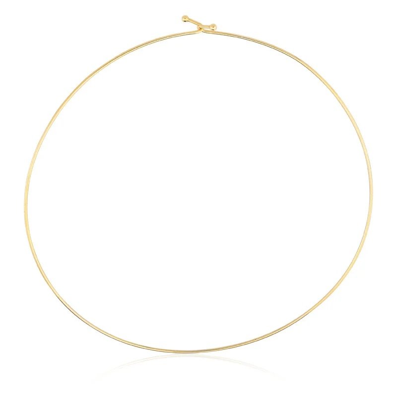 Collier choker rigide et minimaliste