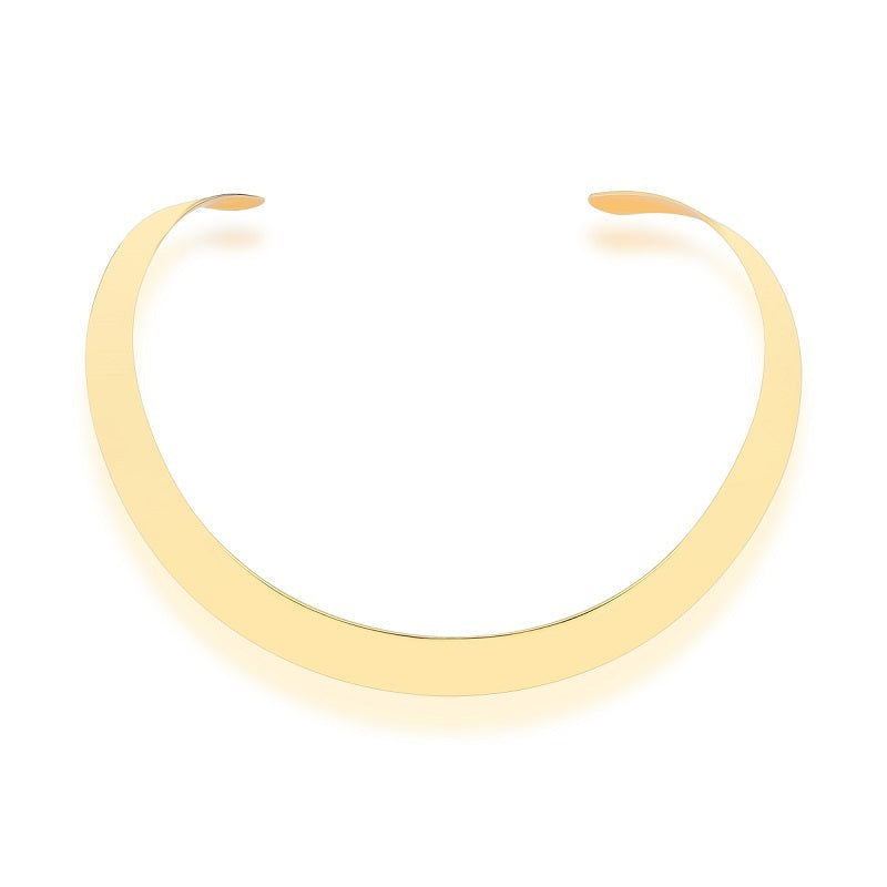 Collier choker anneau large poli