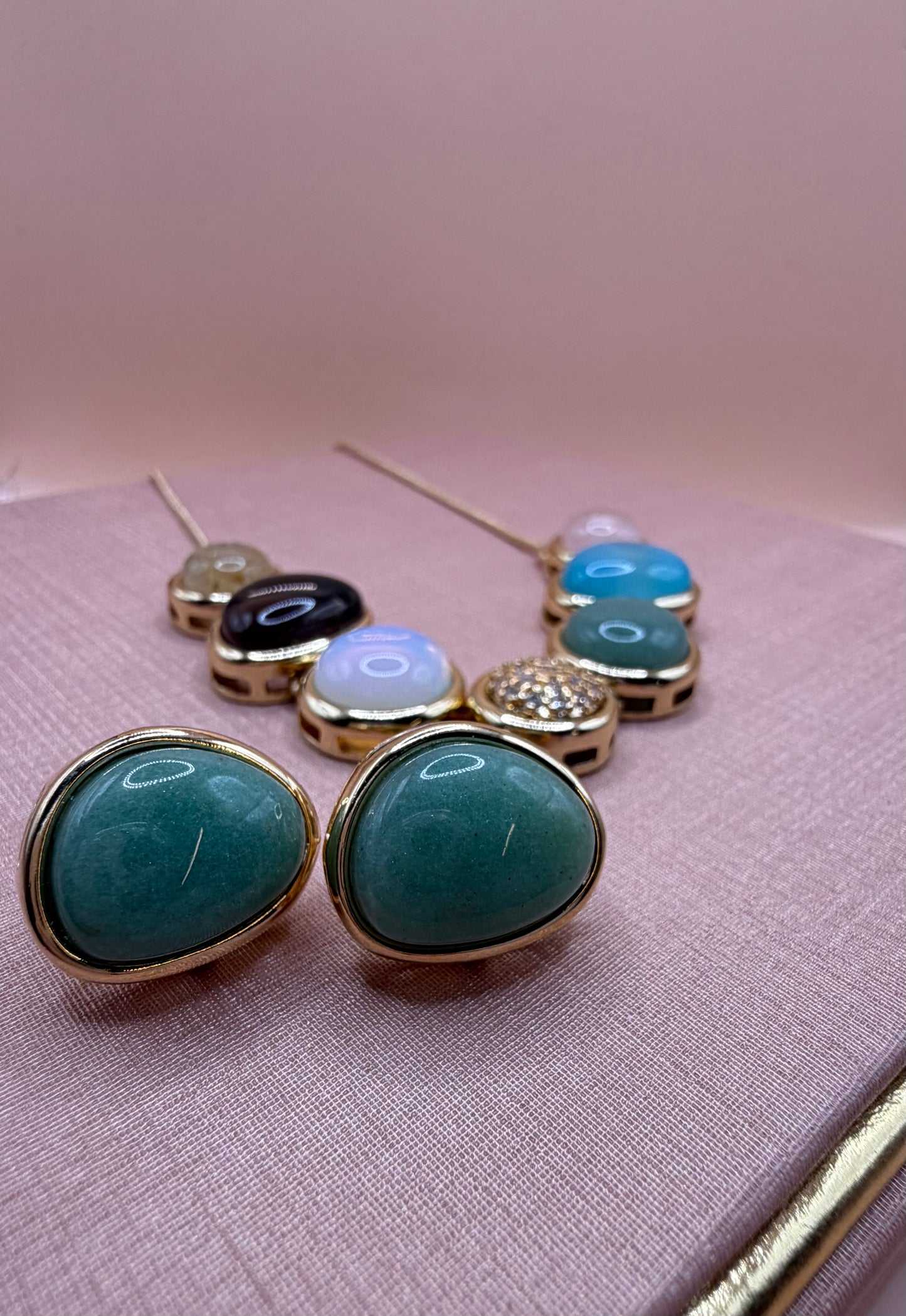Ensemble Plaqué Or avec Pierres Colorées