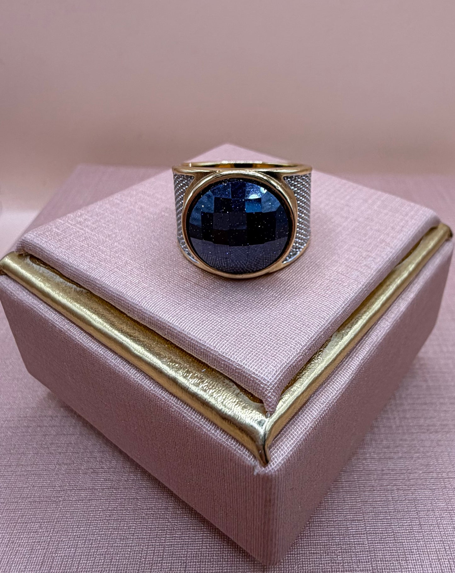 Bague Plaqué Or Et Rhodium Blanc