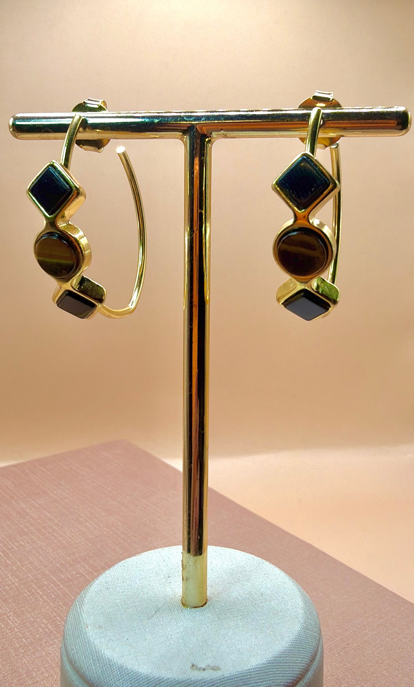 Vergoldeter Creolen-Ohrring